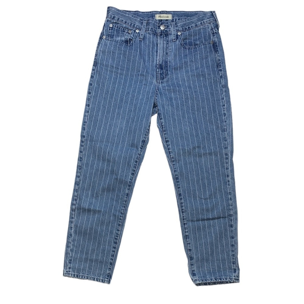 Madewell The Perfect Vintage Crop Pinstripe Edition Jeans - Picture 2 of 6